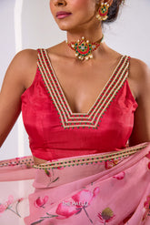 Nora Red Silk Blouse